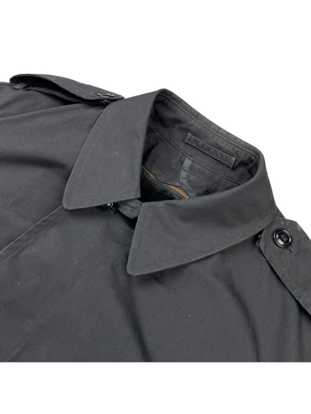 US Military Men's All Weather Trench Coat Black Deep Pile Removable Liner • 38R